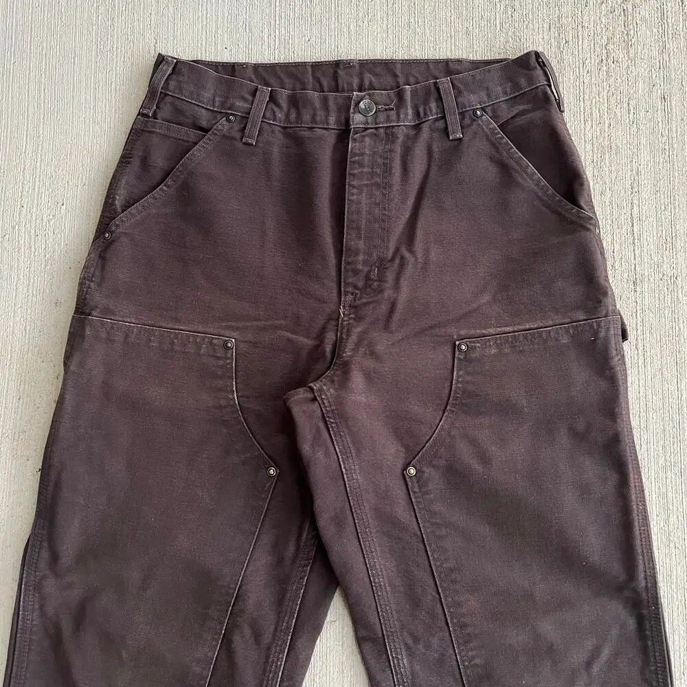 Carhartt B136 DKB faded brown double knee work wear carpenter pants